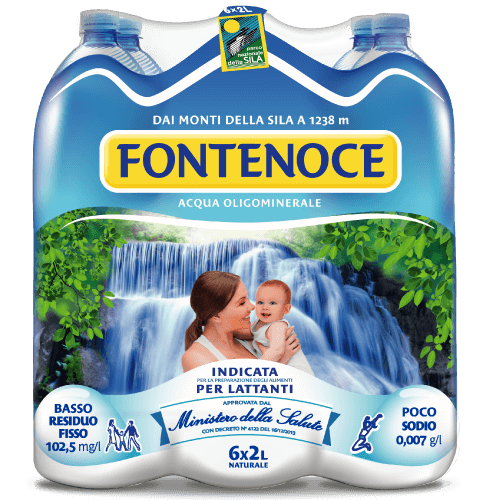 Acqua formato sei bottigle 2 litri
