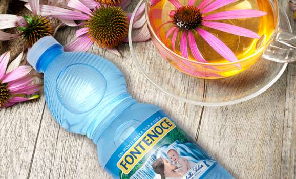 tisana echinacea con acqua fontenoce