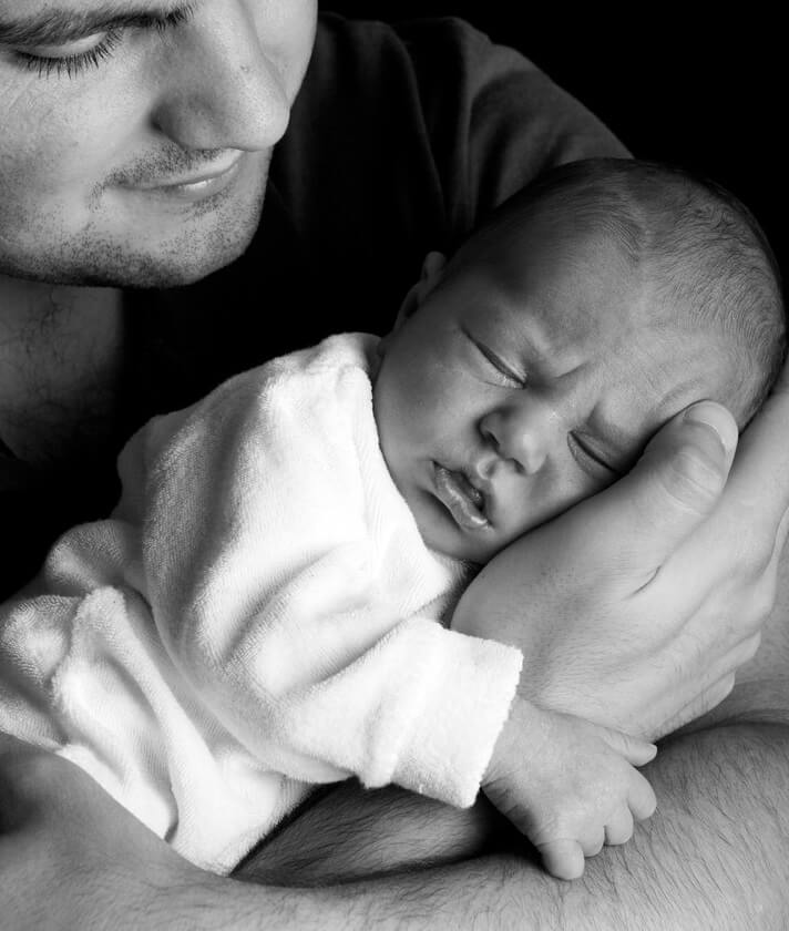 neonato con papà
